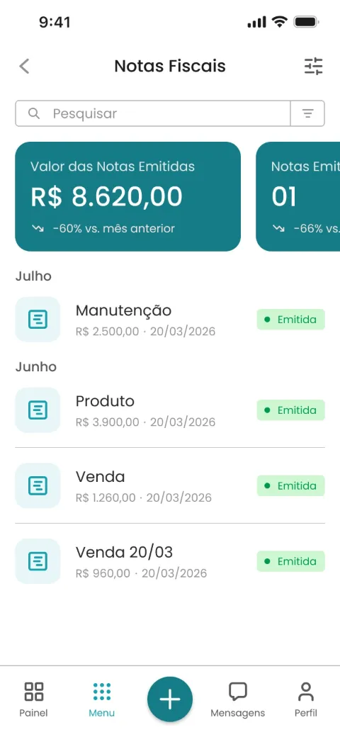 Emissão de NF Serviço